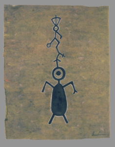 Helmi Juvonen, Vantage, circa 1975-1976; Gouache on rice paper. Gift of Dr. Ulrich & Stella Fritzsche.
